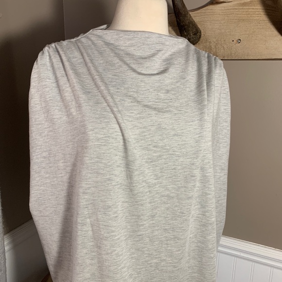 Ryllace Heather Grey Blend Mock sleeveless Shirt - Picture 2 of 9